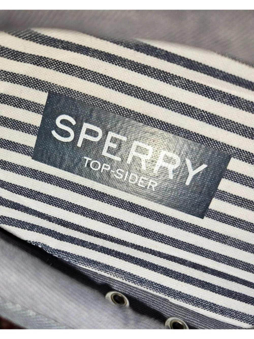 Sperry Top Sider Canvas Nautical Preppy Boat Shoes Men Size 7.5 Womens Size 9